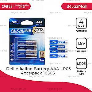 Батарейка Deli 18505 (LR03) AAA 4 штуки, 18505