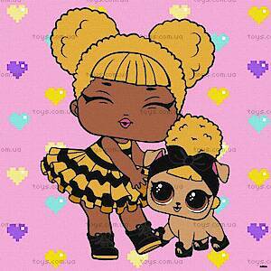 Картина за номерами &quot;L.O.L. Surprise! TroopSurprise Queen Bee With Queen Pup&quot; 40х40 см, KHO6287